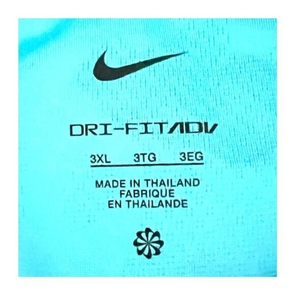 Nike Mens Blue Zip Up Dri FIT Moisture Wick Golf Tour Shirt Plus Sz 3XL New - Picture 4 of 12